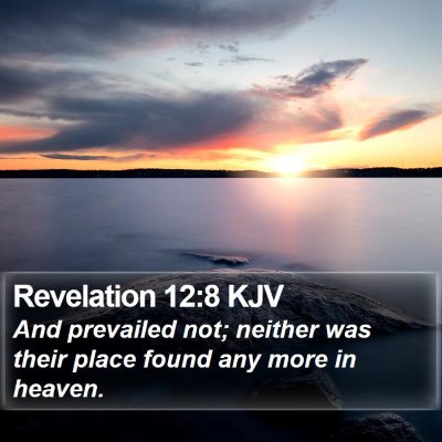 Revelation 12:8 KJV Bible Verse Image