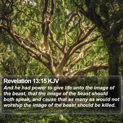 Revelation 13:15 KJV Bible Verse Image