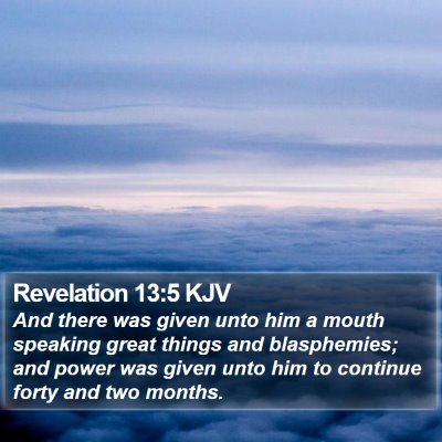 Revelation 13:5 KJV Bible Verse Image