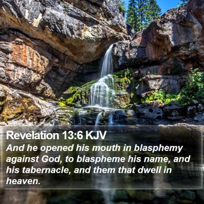 Revelation 13:6 KJV Bible Verse Image