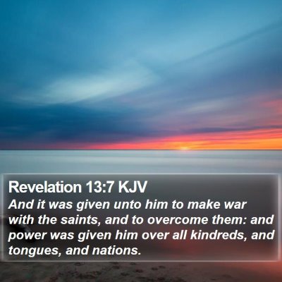 Revelation 13:7 KJV Bible Verse Image