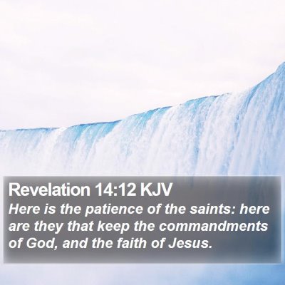Revelation 14:12 KJV Bible Verse Image