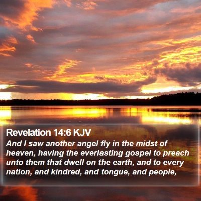 Revelation 14:6 KJV Bible Verse Image