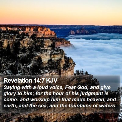 Revelation 14:7 KJV Bible Verse Image
