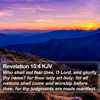 Revelation 15:4 KJV Bible Verse Image