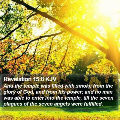 Revelation 15:8 KJV Bible Verse Image