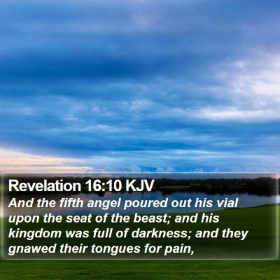 Revelation 16:10 KJV Bible Verse Image