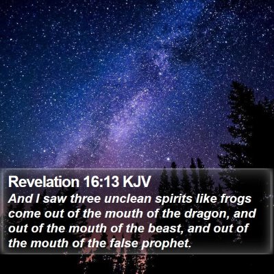 Revelation 16:13 KJV Bible Verse Image