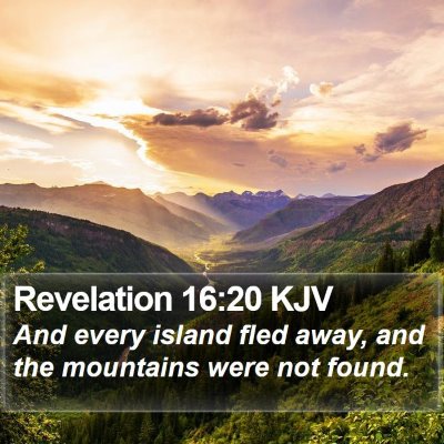 Revelation 16:20 KJV Bible Verse Image