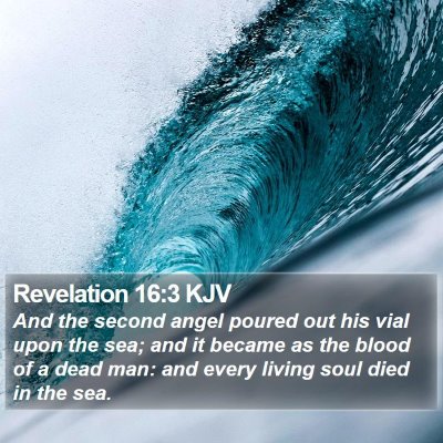 Revelation 16:3 KJV Bible Verse Image