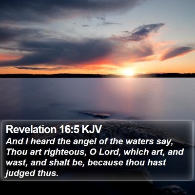 Revelation 16:5 KJV Bible Verse Image