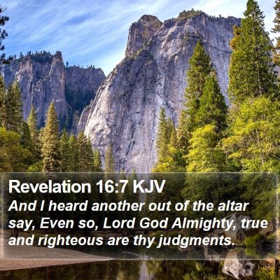 Revelation 16:7 KJV Bible Verse Image