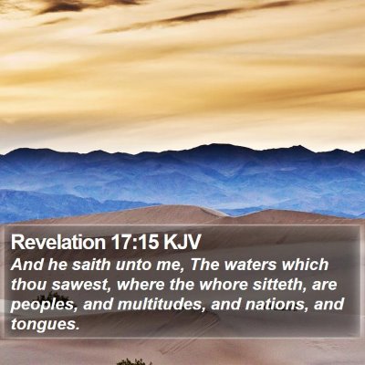 Revelation 17:15 KJV Bible Verse Image