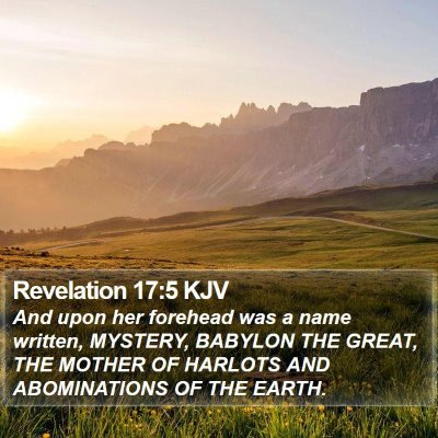 Revelation 17:5 KJV Bible Verse Image