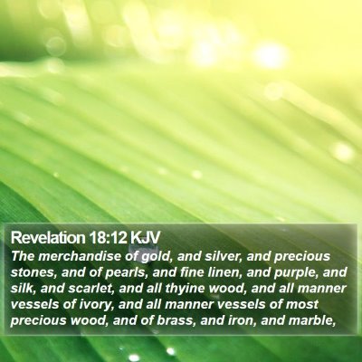 Revelation 18:12 KJV Bible Verse Image