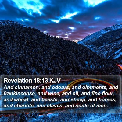 Revelation 18:13 KJV Bible Verse Image