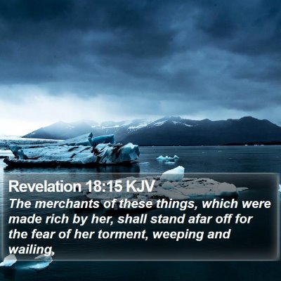 Revelation 18:15 KJV Bible Verse Image