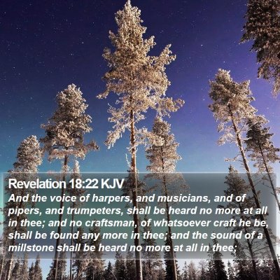 Revelation 18:22 KJV Bible Verse Image
