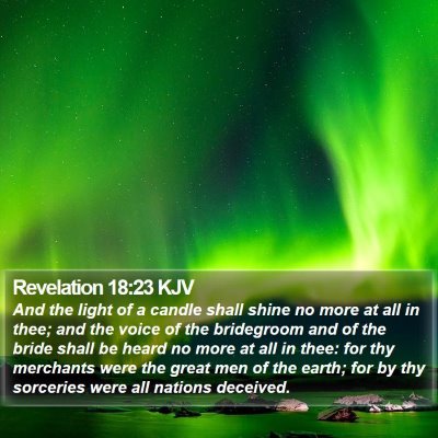 Revelation 18:23 KJV Bible Verse Image