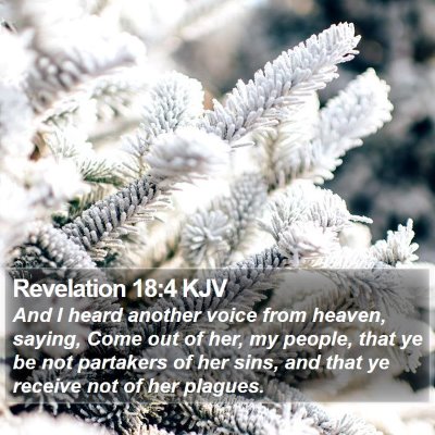 Revelation 18:4 KJV Bible Verse Image