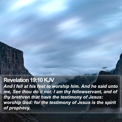 Revelation 19:10 KJV Bible Verse Image