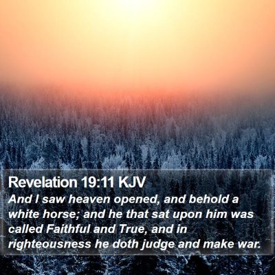 Revelation 19:11 KJV Bible Verse Image