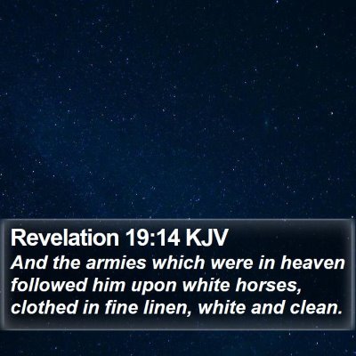 Revelation 19:14 KJV Bible Verse Image
