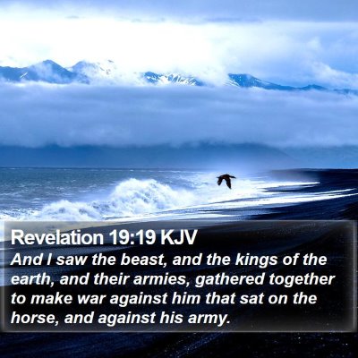 Revelation 19:19 KJV Bible Verse Image