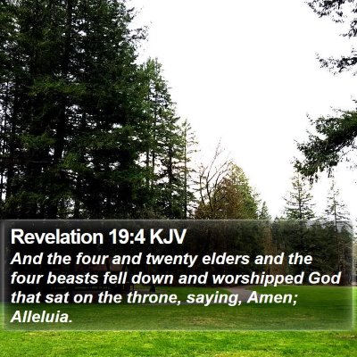 Revelation 19:4 KJV Bible Verse Image