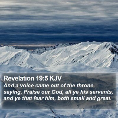 Revelation 19:5 KJV Bible Verse Image