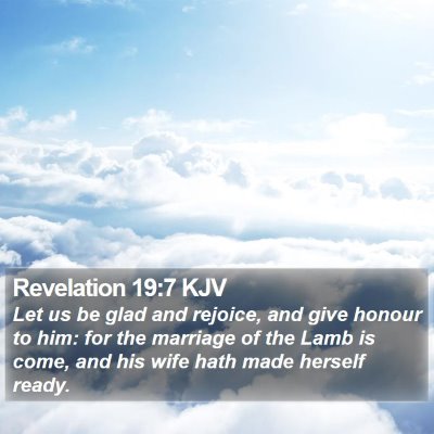 Revelation 19:7 KJV Bible Verse Image