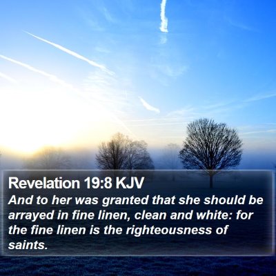 Revelation 19:8 KJV Bible Verse Image