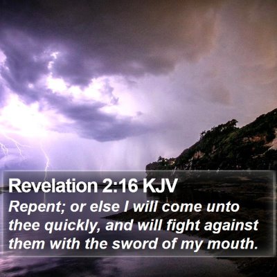 Revelation 2:16 KJV Bible Verse Image