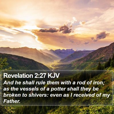 Revelation 2:27 KJV Bible Verse Image
