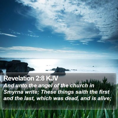 Revelation 2:8 KJV Bible Verse Image