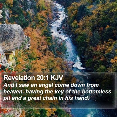 Revelation 20:1 KJV Bible Verse Image
