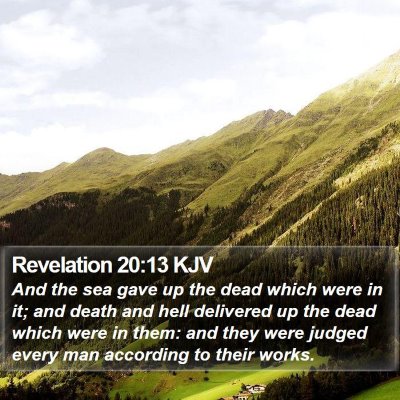 Revelation 20:13 KJV Bible Verse Image