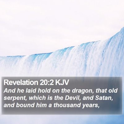 Revelation 20:2 KJV Bible Verse Image