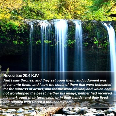 Revelation 20:4 KJV Bible Verse Image
