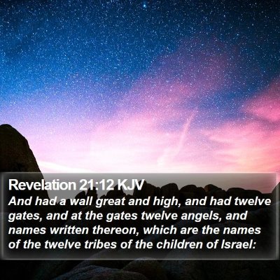 Revelation 21:12 KJV Bible Verse Image