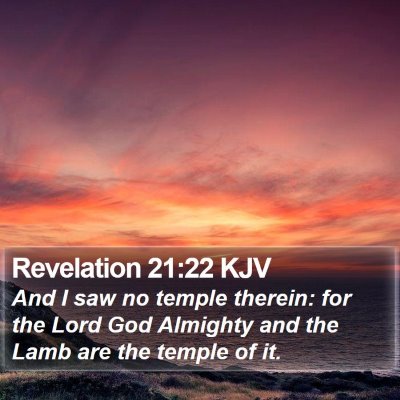Revelation 21:22 KJV Bible Verse Image
