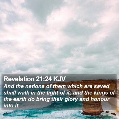 Revelation 21:24 KJV Bible Verse Image