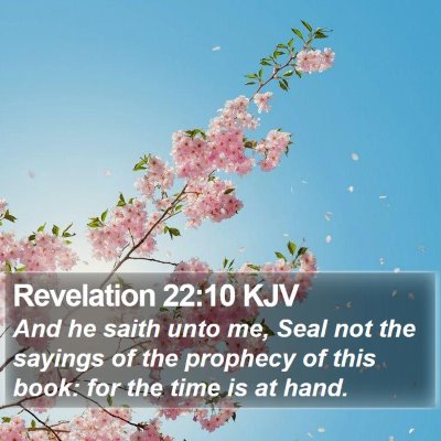 Revelation 22:10 KJV Bible Verse Image