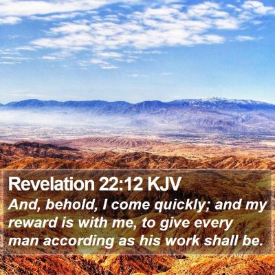 Revelation 22:12 KJV Bible Verse Image