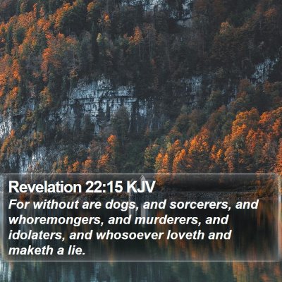 Revelation 22:15 KJV Bible Verse Image