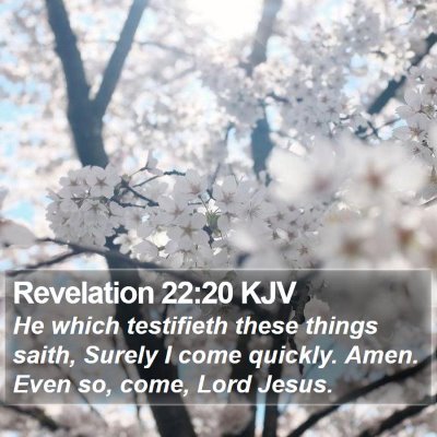 Revelation 22:20 KJV Bible Verse Image