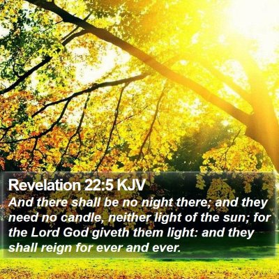 Revelation 22:5 KJV Bible Verse Image