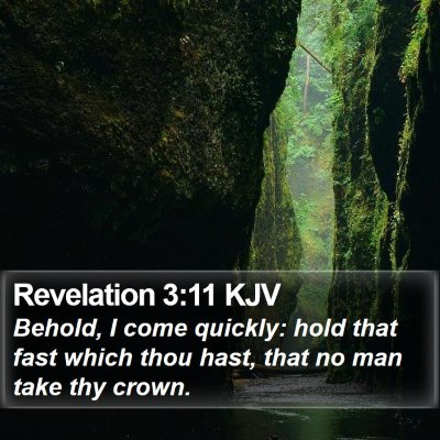 Revelation 3:11 KJV Bible Verse Image