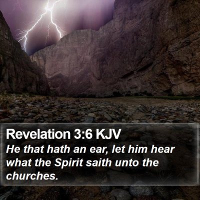 Revelation 3:6 KJV Bible Verse Image