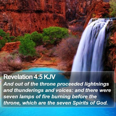 Revelation 4:5 KJV Bible Verse Image